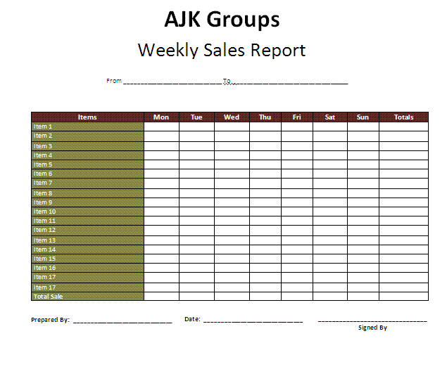 Weekly Report Templates 4+ Free MS Word & PDF Formats