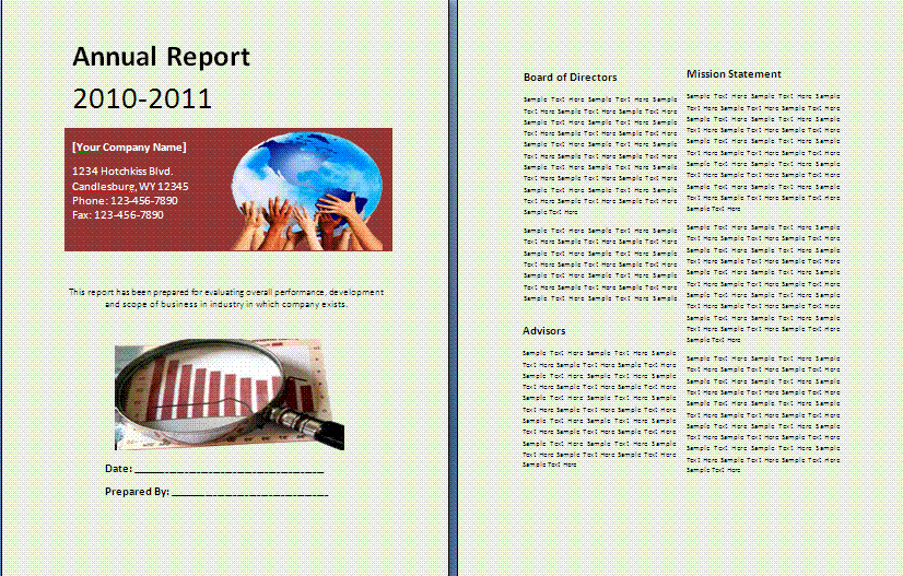 Annual Report Template