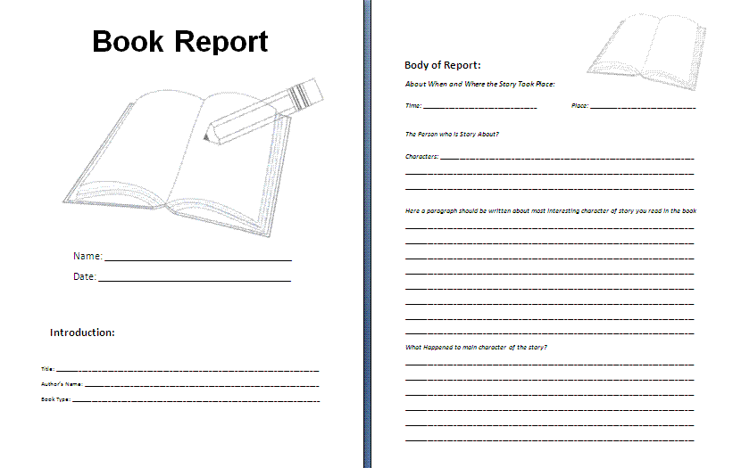 Book Report Template