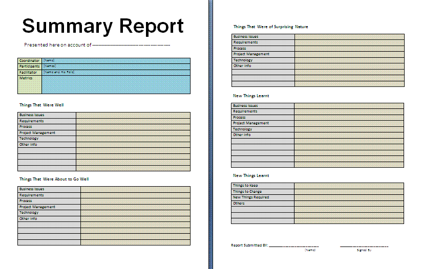 research report summary