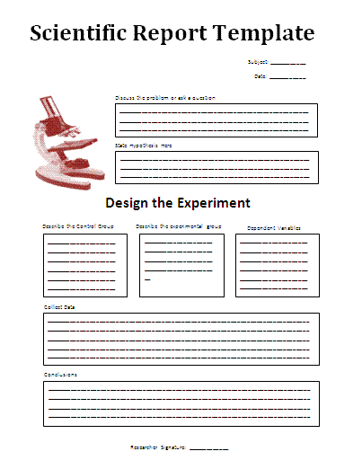 science experiment report format