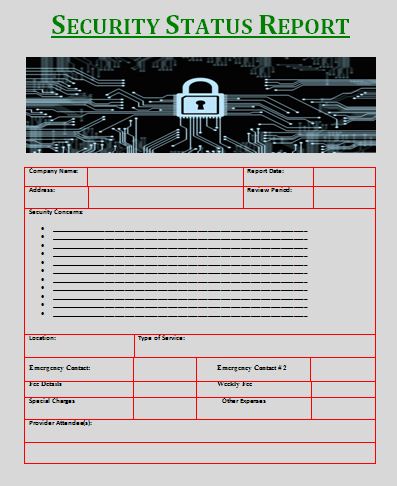 Status Report Template