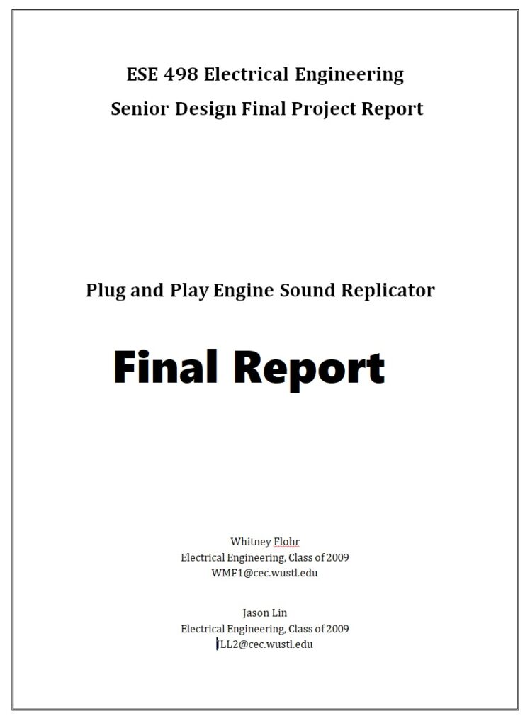 Final Report Template